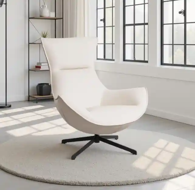 Sillón giratorio Brisa antimanchas beige - Sillones