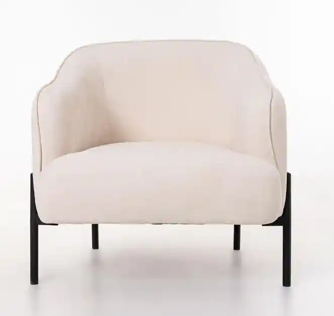 Sillón Lunar terciopelo blanco - Sillones