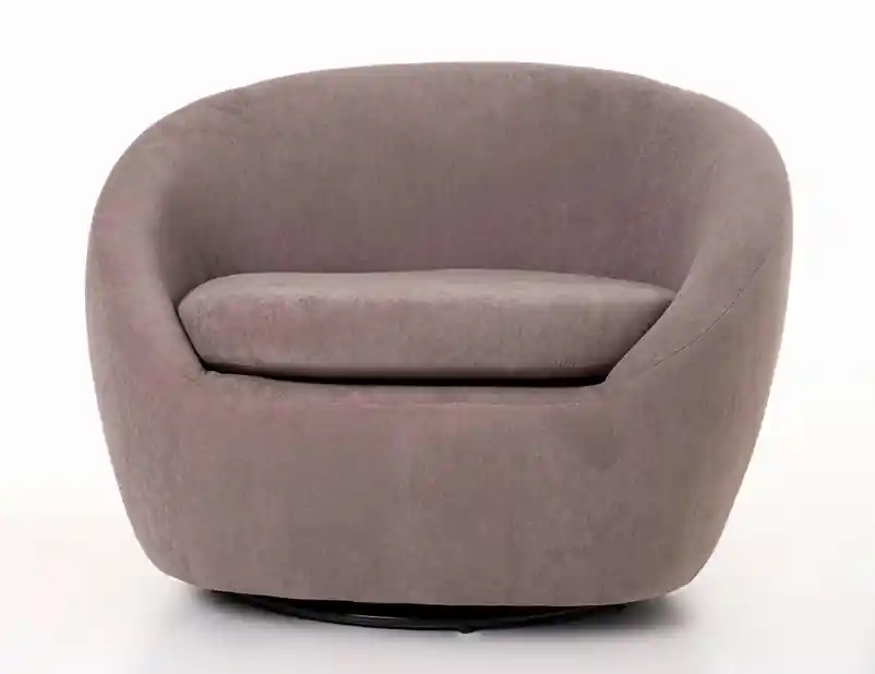 Sillón giratorio Orbit luxe terciopelo camel - Sillones