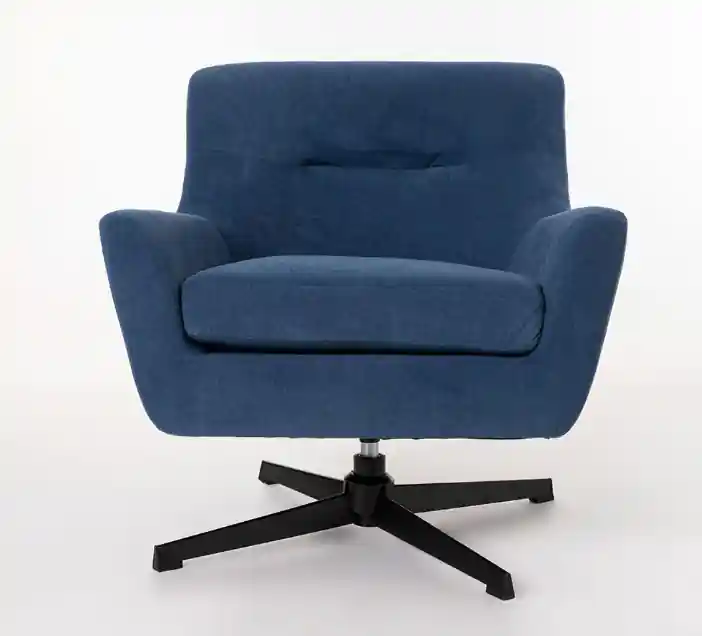 Sillón giratorio Elegance 360° terciopelo azul - Sillones