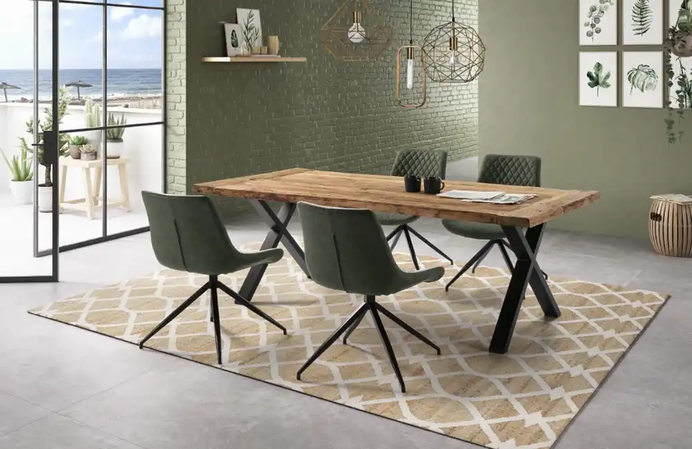Mesa de comedor teka reciclada DT-170 160×90
