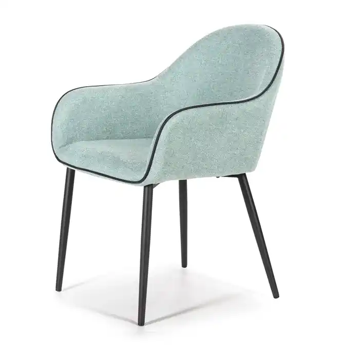 Silla con brazos tela turquesa DC-538