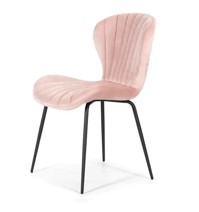 Silla concha terciopelo rosa DC-541