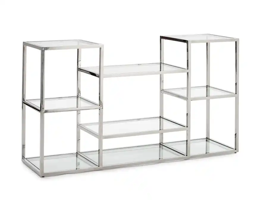 Consola acero inoxidable cristal 140×80 CON-73