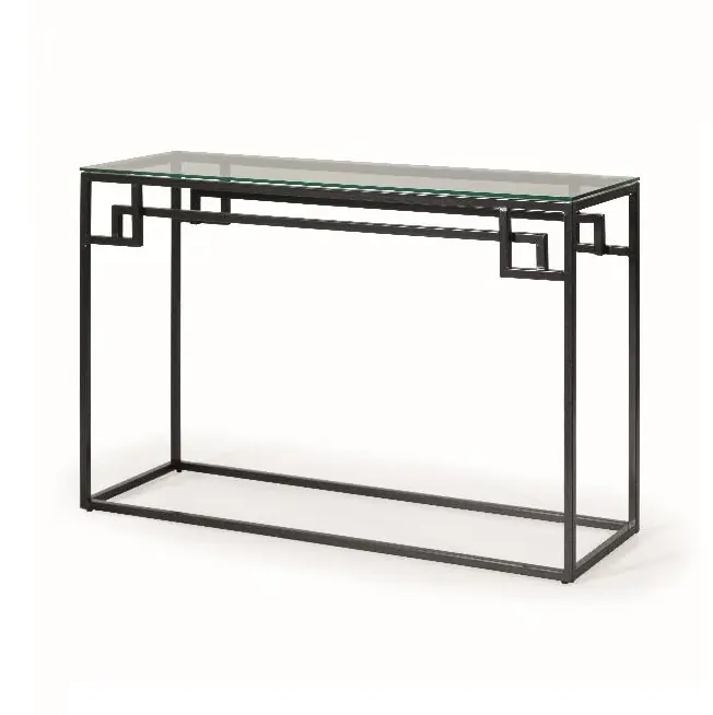 Consola acero negro cristal 120×78 CON-13