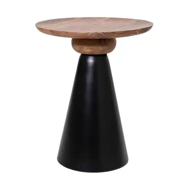 Mesa auxiliar Solum metal madera 40x50x40 - Mesas de centro y auxiliares