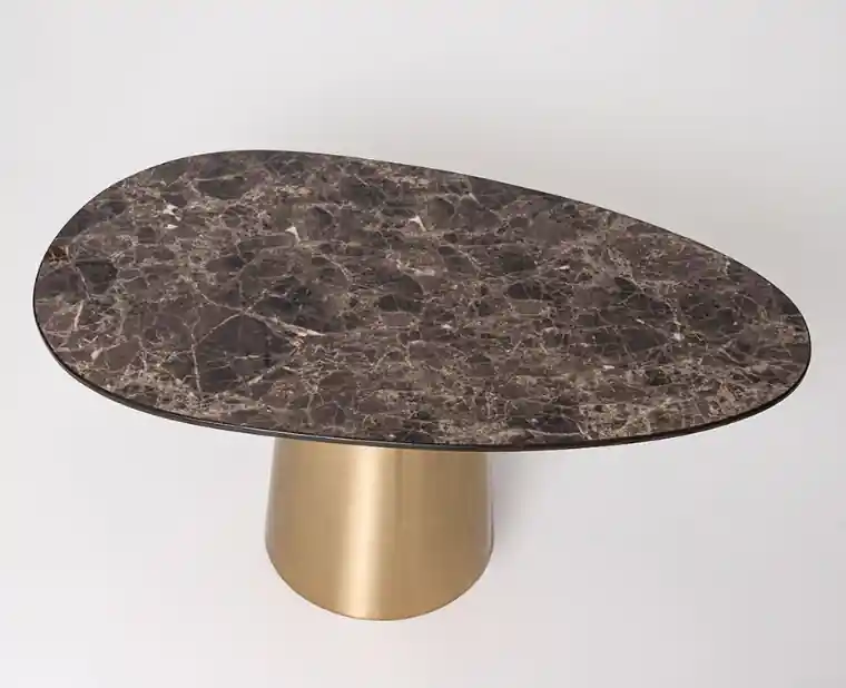 Mesa auxiliar Lúmina metal mármol 45x45x40 - Mesas de centro y auxiliares