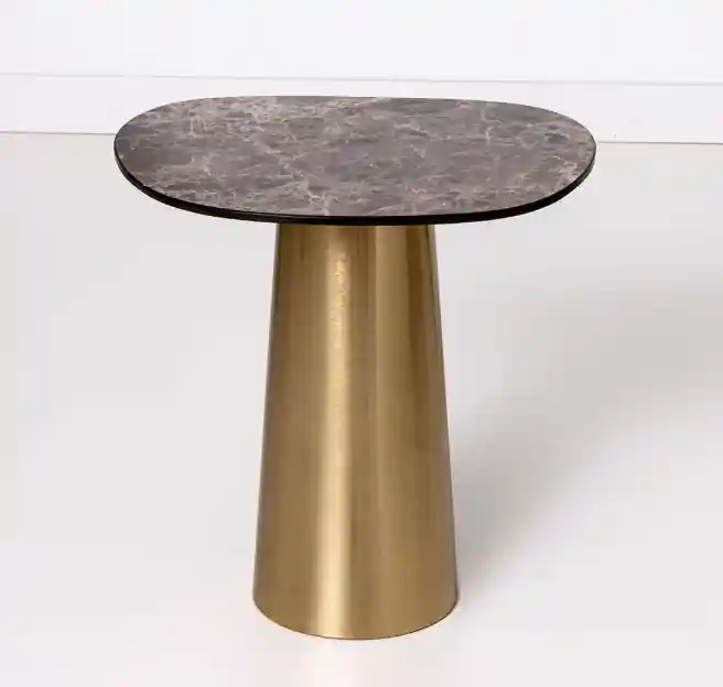 Mesa auxiliar Lúmina metal mármol 74x35x42 - Mesas de centro y auxiliares