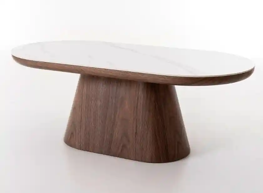Mesa de centro Nube porcelánico nogal 120x45x60 - Mesas de centro y auxiliares