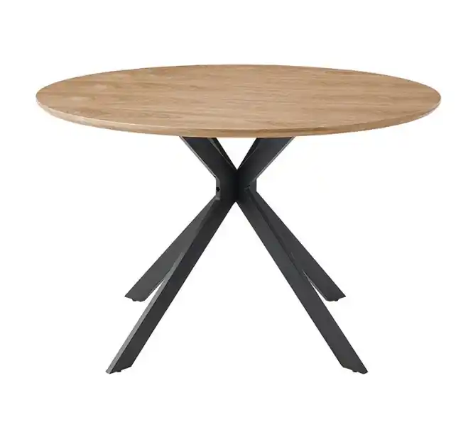 Mesa de comedor Cirka madera metal 120×120 - Mesas de comedor