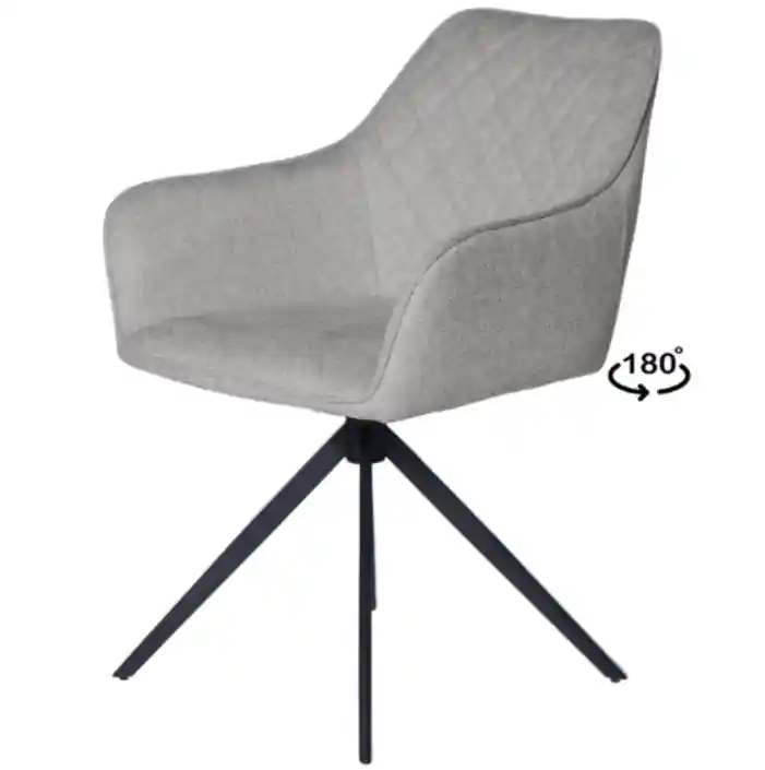 Silla Amalia 180º tapizado gris claro - Sillas