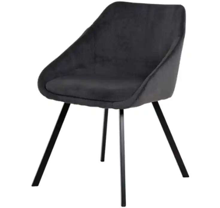 Silla Macie tapizado gris oscuro - Sillas