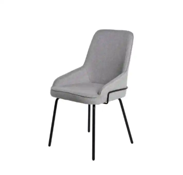 Silla Gwen tapizada gris claro - Sillas