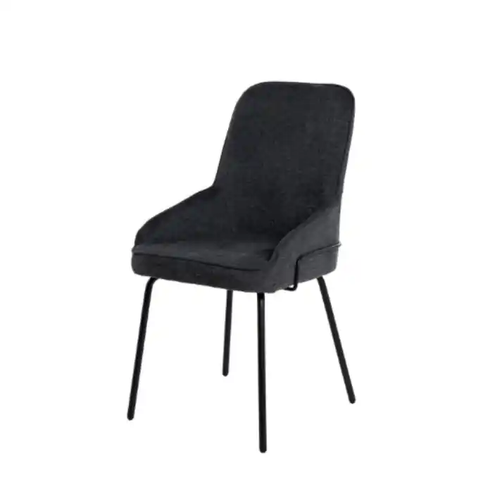 Silla Gwen tapizado gris oscuro - Sillas