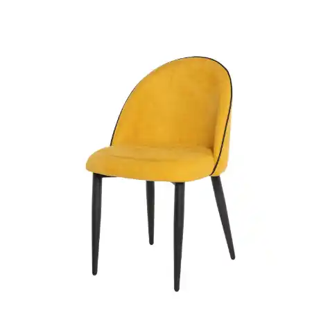 Silla Sloane tapizado mostaza - Sillas