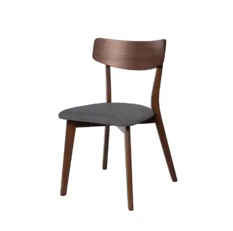 Silla Keira nogal y gris oscuro - Sillas