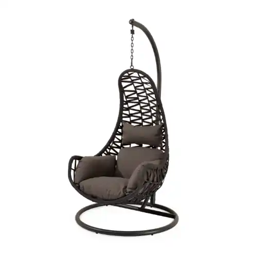 Sillón colgante Constanza ratán gris - Terraza y Jardin