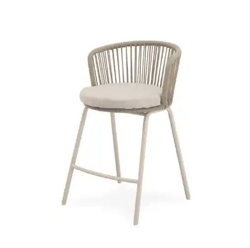 Taburete exterior Pierre acero beige - Taburetes y puff