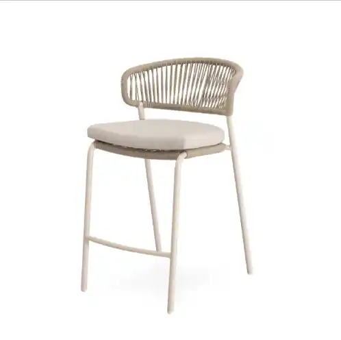 Taburete de exterior Randall acero beige - Taburetes y puff