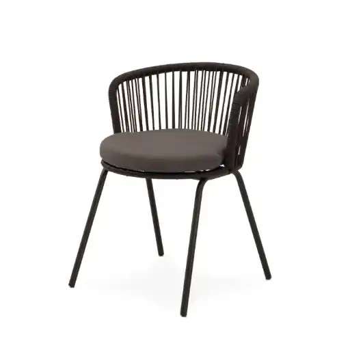 Silla de exterior Vilma acero gris - Sillas de terraza