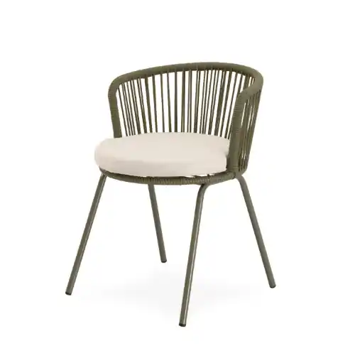 Silla de exterior Vilma acero verde - Sillas de terraza