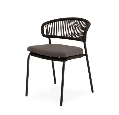 Silla de exterior Palmira acero gris - Sillas de terraza
