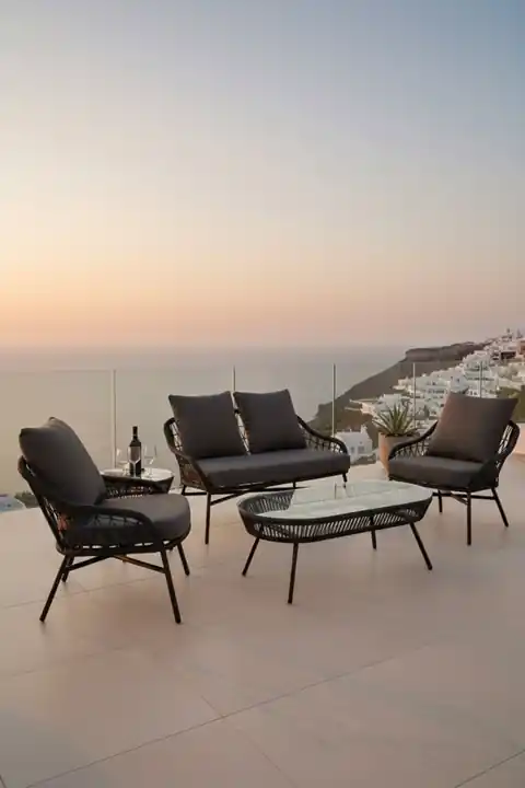 Conjunto de jardín Salonica acero gris - Conjuntos terraza