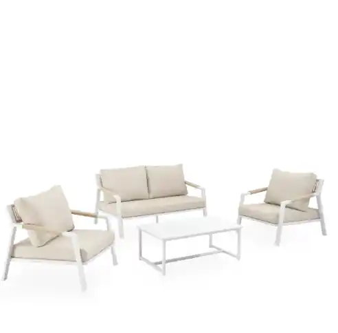 Conjunto de jardín Muscat metal blanco - Conjuntos terraza