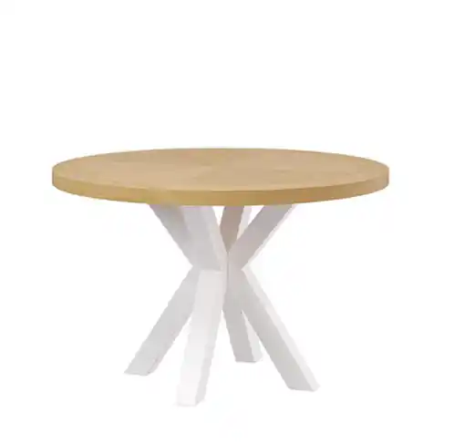 Mesa Beverly 100 cm madera metal blanco - Mesas