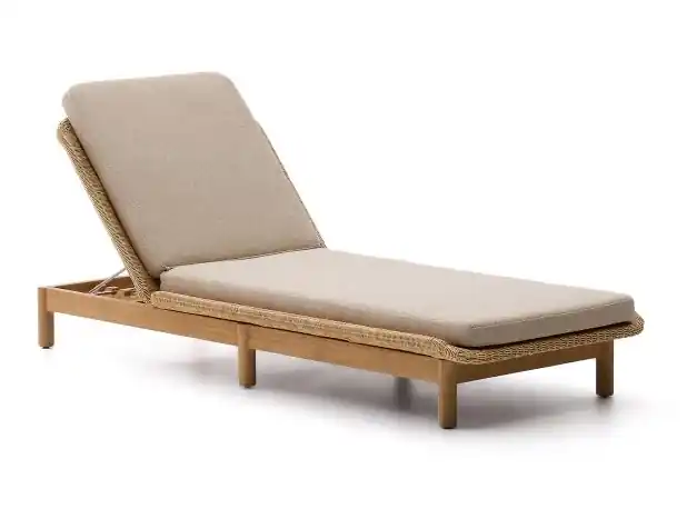 Tumbona Aura Lux madera ratán - Tumbonas terraza