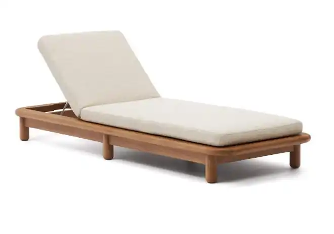 Tumbona Terra madera beige - Tumbonas terraza