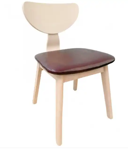 Silla Altus madera similpiel marrón - Sillas