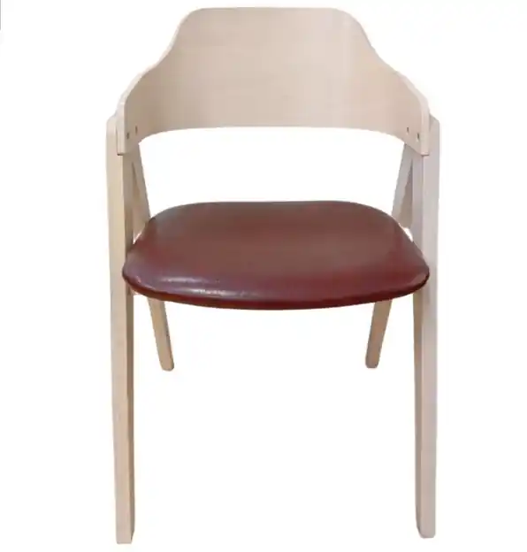 Sillón Aeris madera similpiel marrón - Sillas