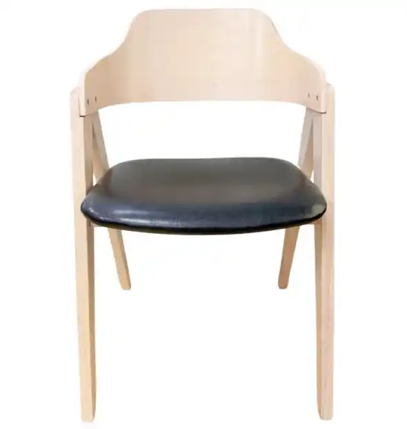 Sillón Aeris madera similpiel negro - Sillas