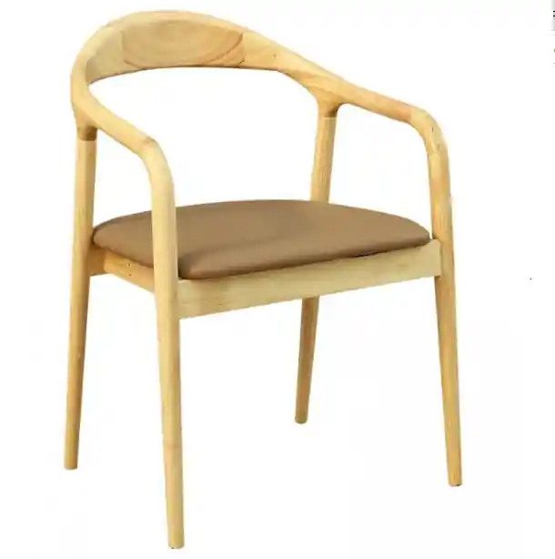 Sillón Arden madera similpiel marrón - Sillas