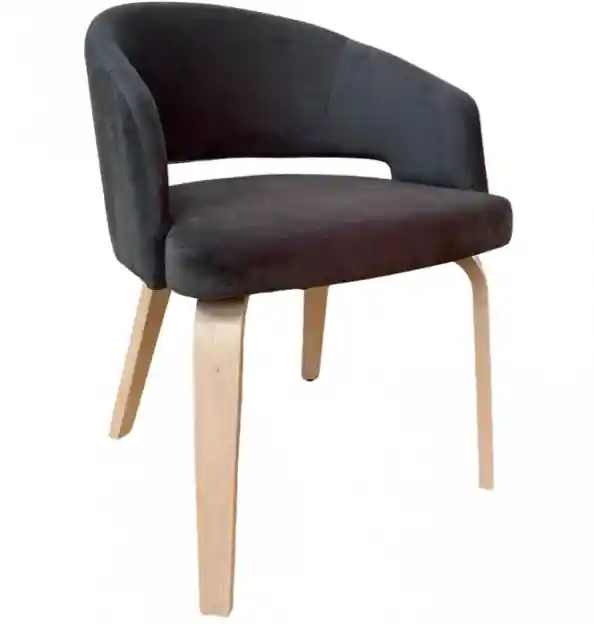 Sillón Lume velvet gris - Sillas