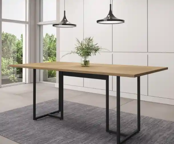 Mesa de comedor Avora avellana 180×90 - Mesas de comedor