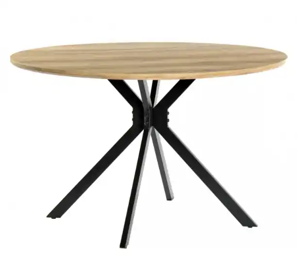 Mesa redonda Vetra metal madera 120 cm - Mesas de comedor