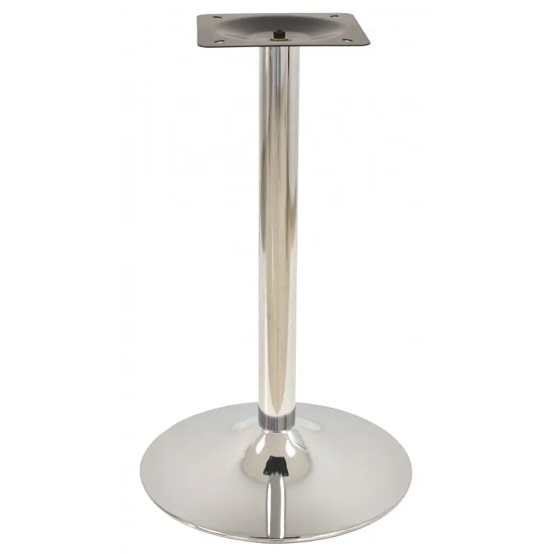 Base plato de acero cromado 73cm - Pies y bases para mesas