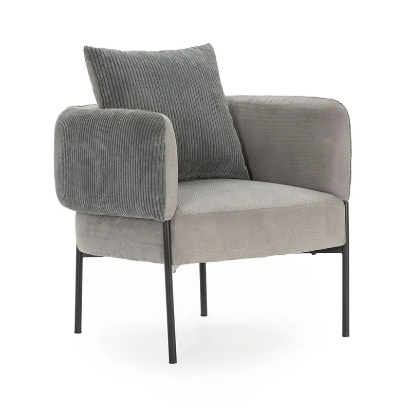 Sillon Aruni tela pana gris - Sillas