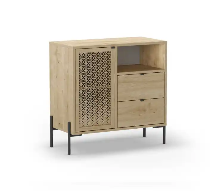 Mueble Auxiliar inca roble acero negro - Aparadores