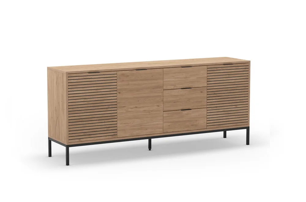 Aparador ariel roble 3 puertas 3 cajones 180 cm - Sin categorizar