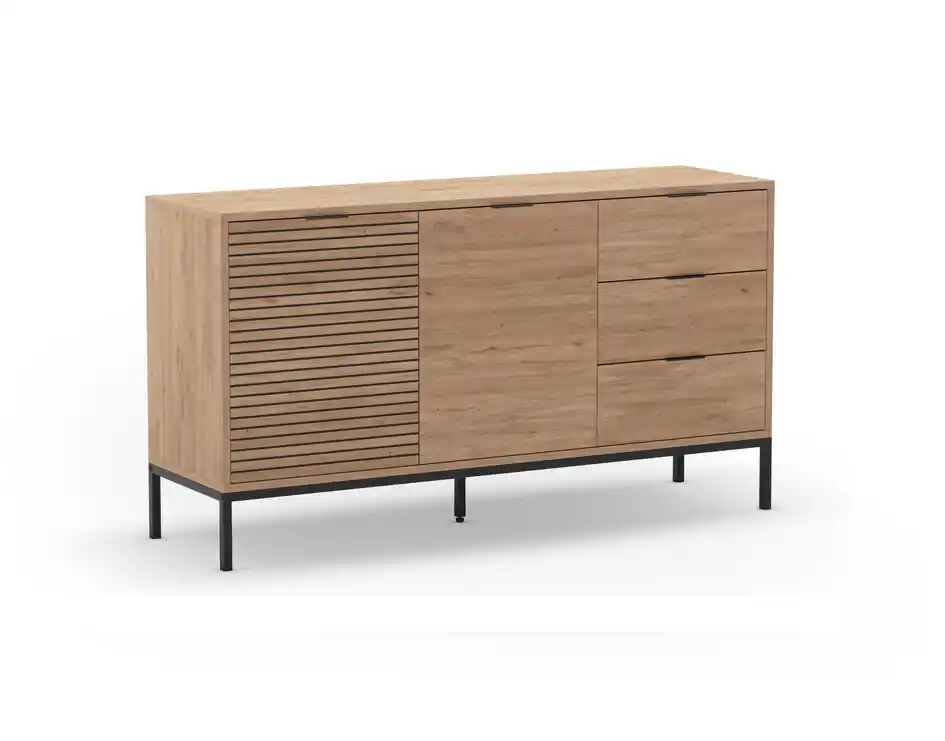 Aparador ariel roble 2 puertas 3 cajones 140 cm - Aparadores