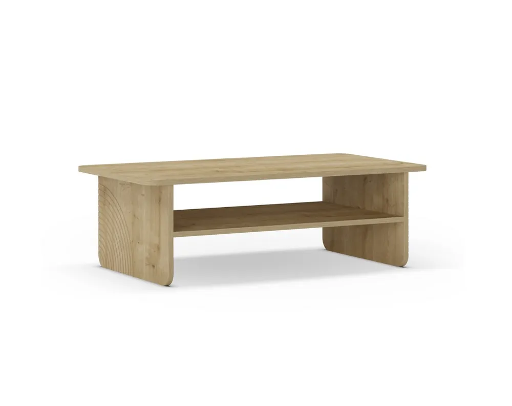 Mesa de centro Daria roble claro 110×60 cm - Mesas de centro y auxiliares