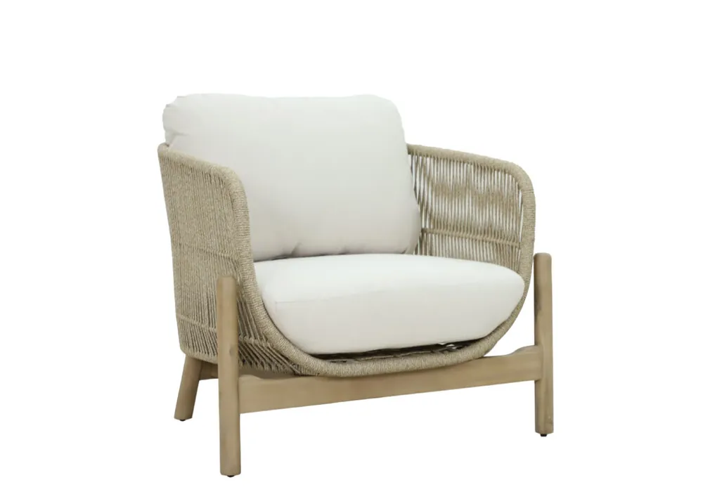Talara butaca terraza cuerda beige light Teak - Sofas terraza