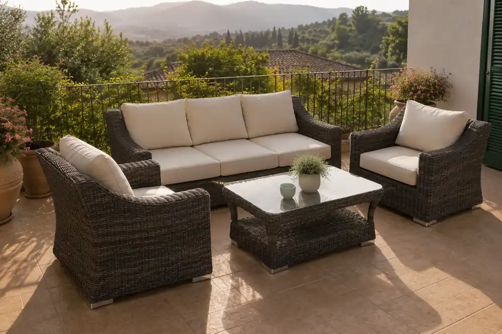 Set Torino Conjunto de sofá y sillones para jardín y terraza - Sofas terraza