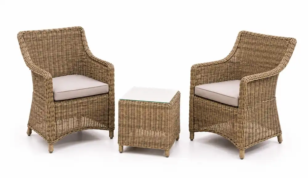 Set sillones rattan natural Dino - Sillas de rattan