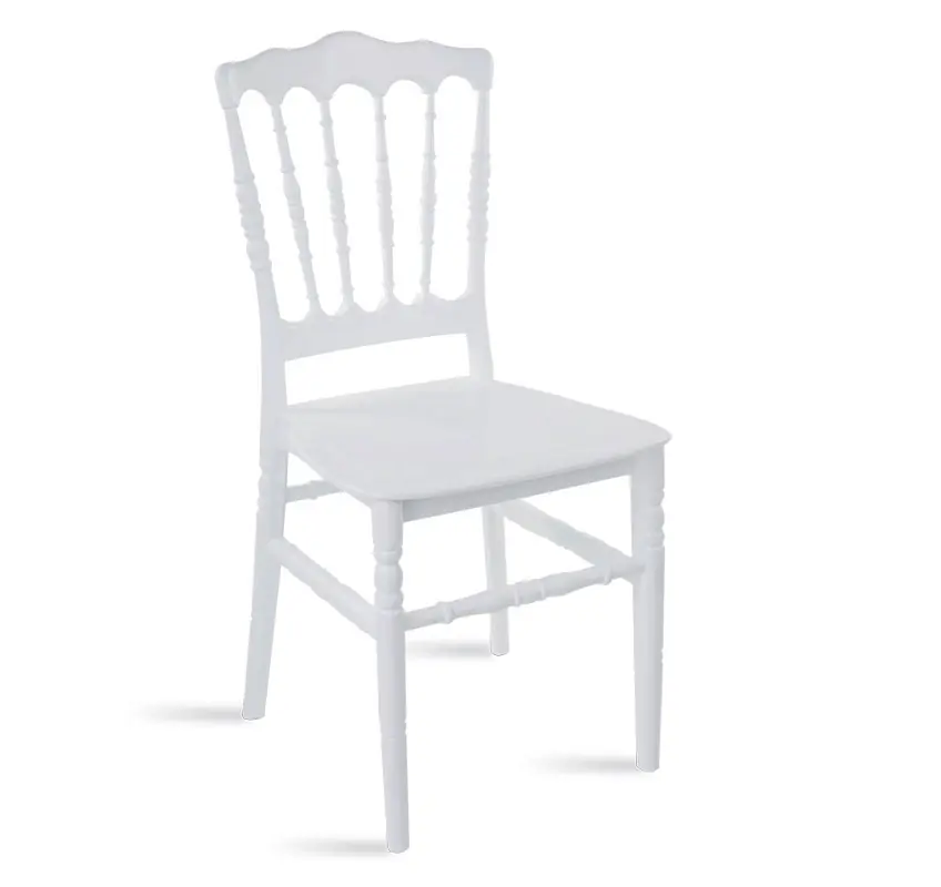 Silla clasica Napoleon polipropileno fibra de vidrio blanco - Sillas hosteleria