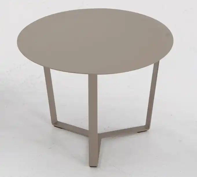 Mesa auxiliar aluminio taupe para tumbona - Mesas de alumnio