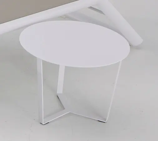 Mesa auxiliar aluminio blanco para tumbona - Mesas de alumnio